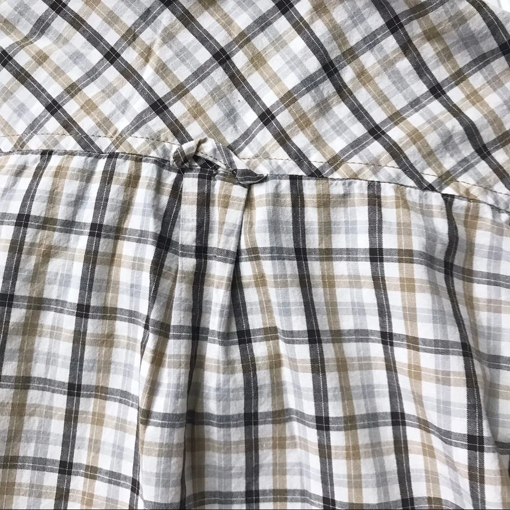 •Children’s Place• brown plaid poplin shirt